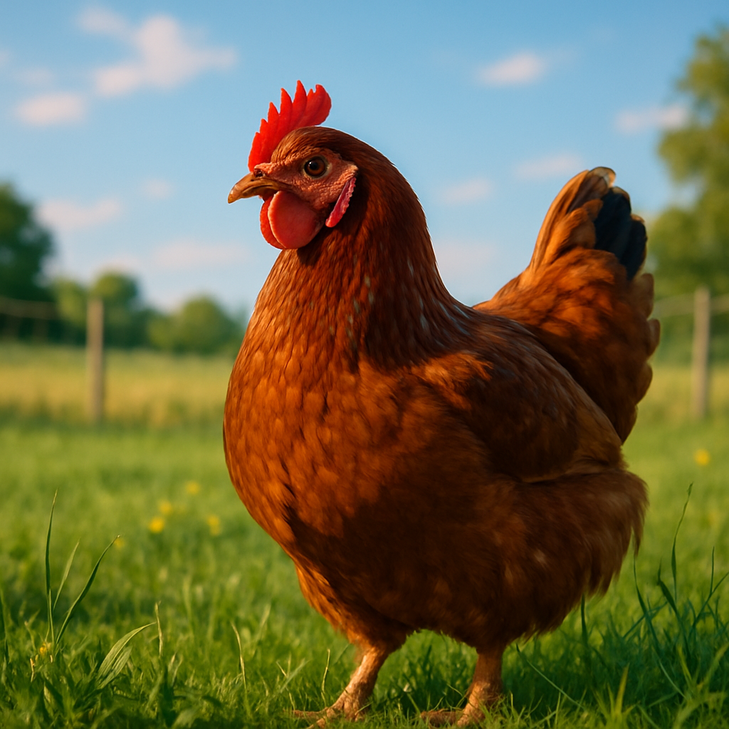 Rhode Island Red Chicken DIY paint by diamonds