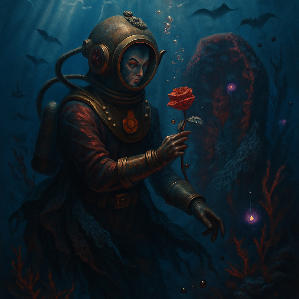 Underwater Vampire Diver In The Coral Coffin Reef painting diamond kit