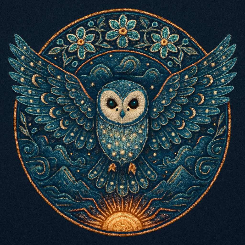 Owl Of The Radiant Loom Sky paint by diamonds