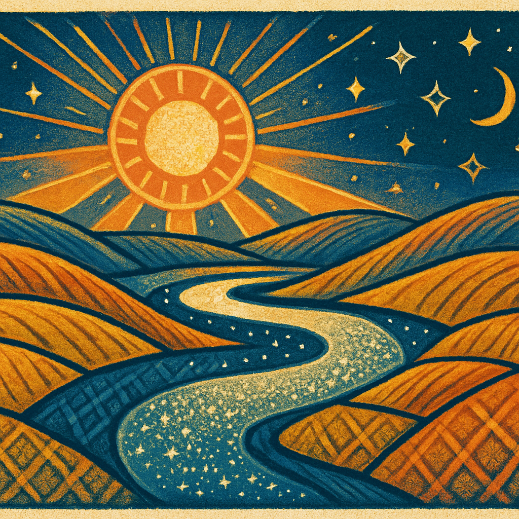 Sunwheel Prairie Over The Comet River paint by diamond