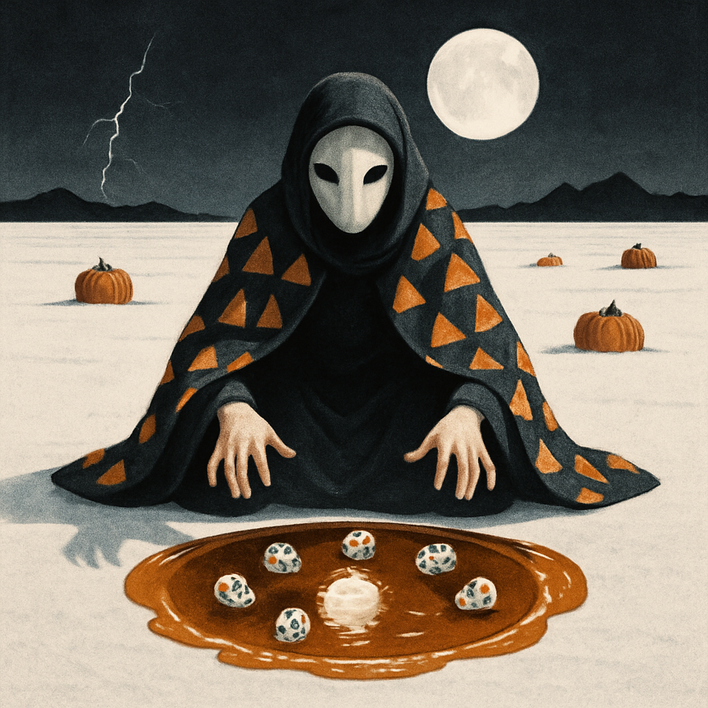 The Candy Corn Oracle At The Salt Flats paint by diamonds
