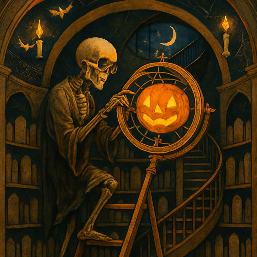 The Pumpkin Observatory Librarian diamond painting