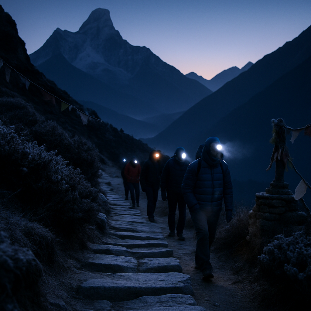 Pre Dawn Sherpa Trail Above Namche Bazaar Paint by diamonds art