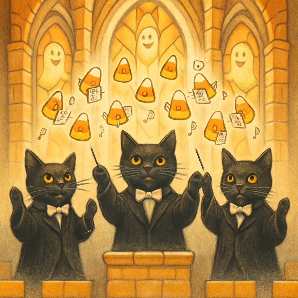 Candy Corn Cathedral Choir Paint by diamonds kits