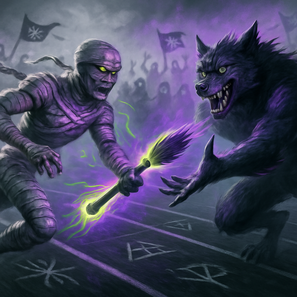 Broomstick Relay At The Spectral Stadium Paint by diamonds kits