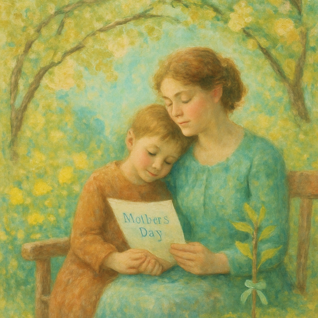 Garden Bench Promises Beneath The Spring Canopy diamond painting