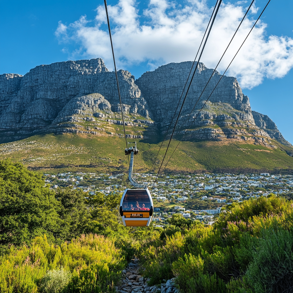 Table Mountain Aerial Cableway Painting by diamonds kit