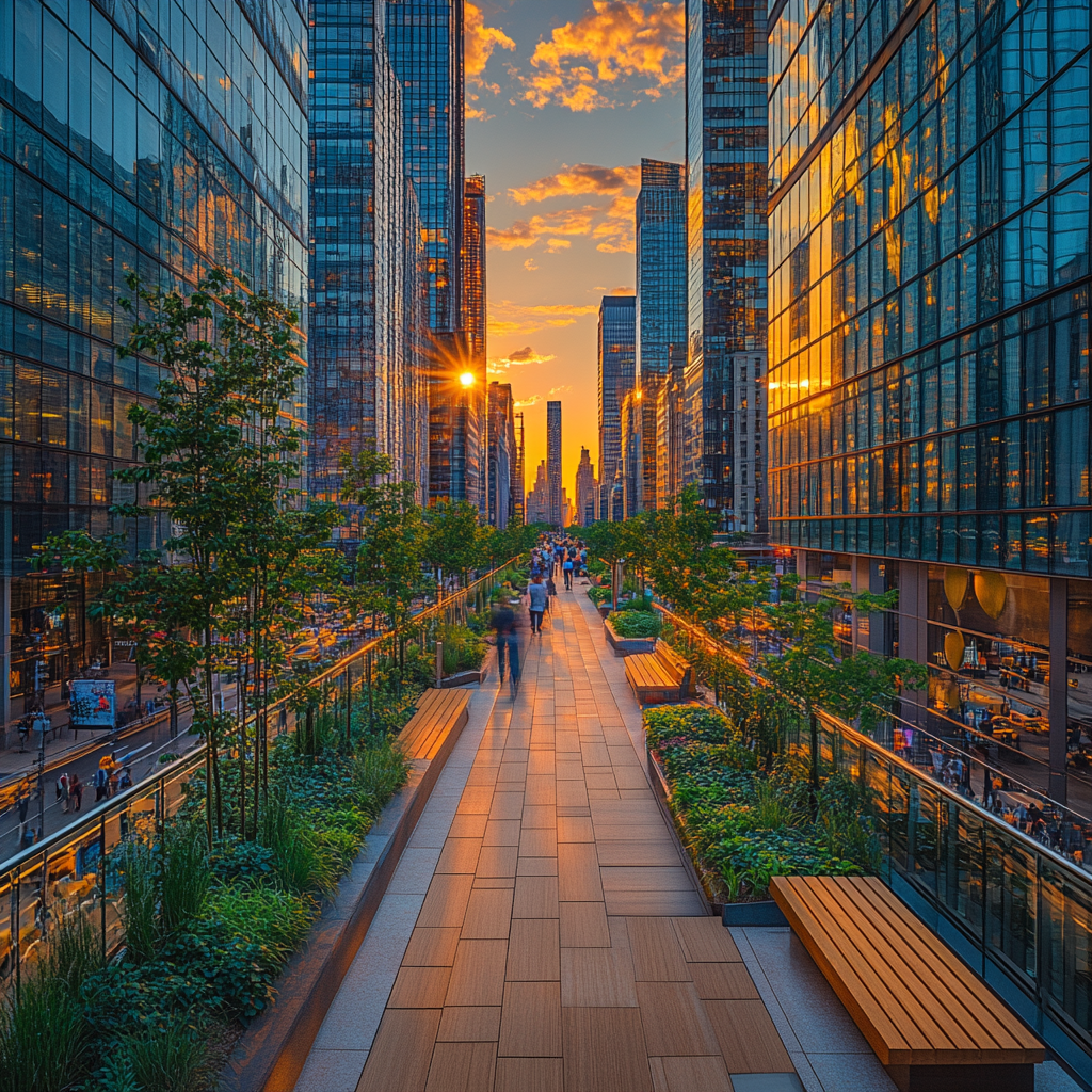 High Line Park Paint by diamonds art