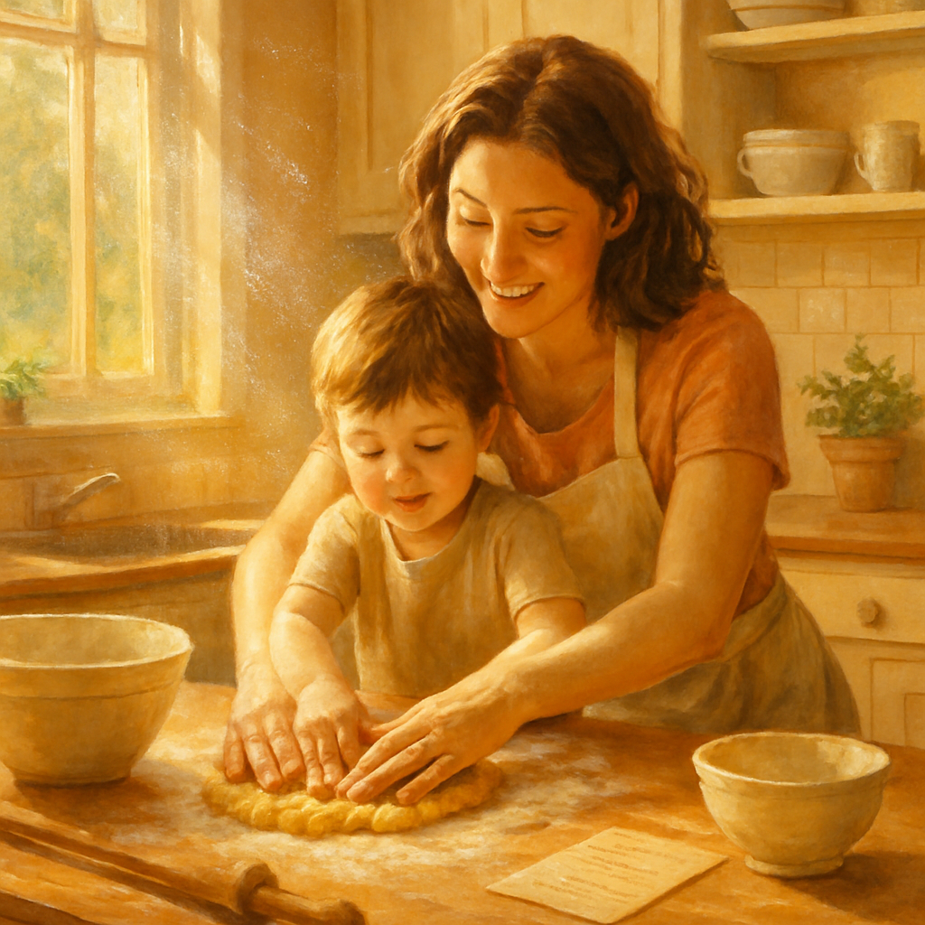 Flour Dust And Laughter In The Heart Of The Kitchen diamonded painting kits