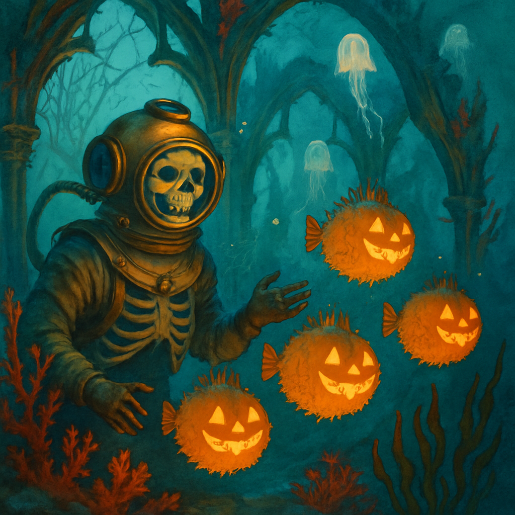 Underwater Jack O Lantern Reef Parade paint by diamonds