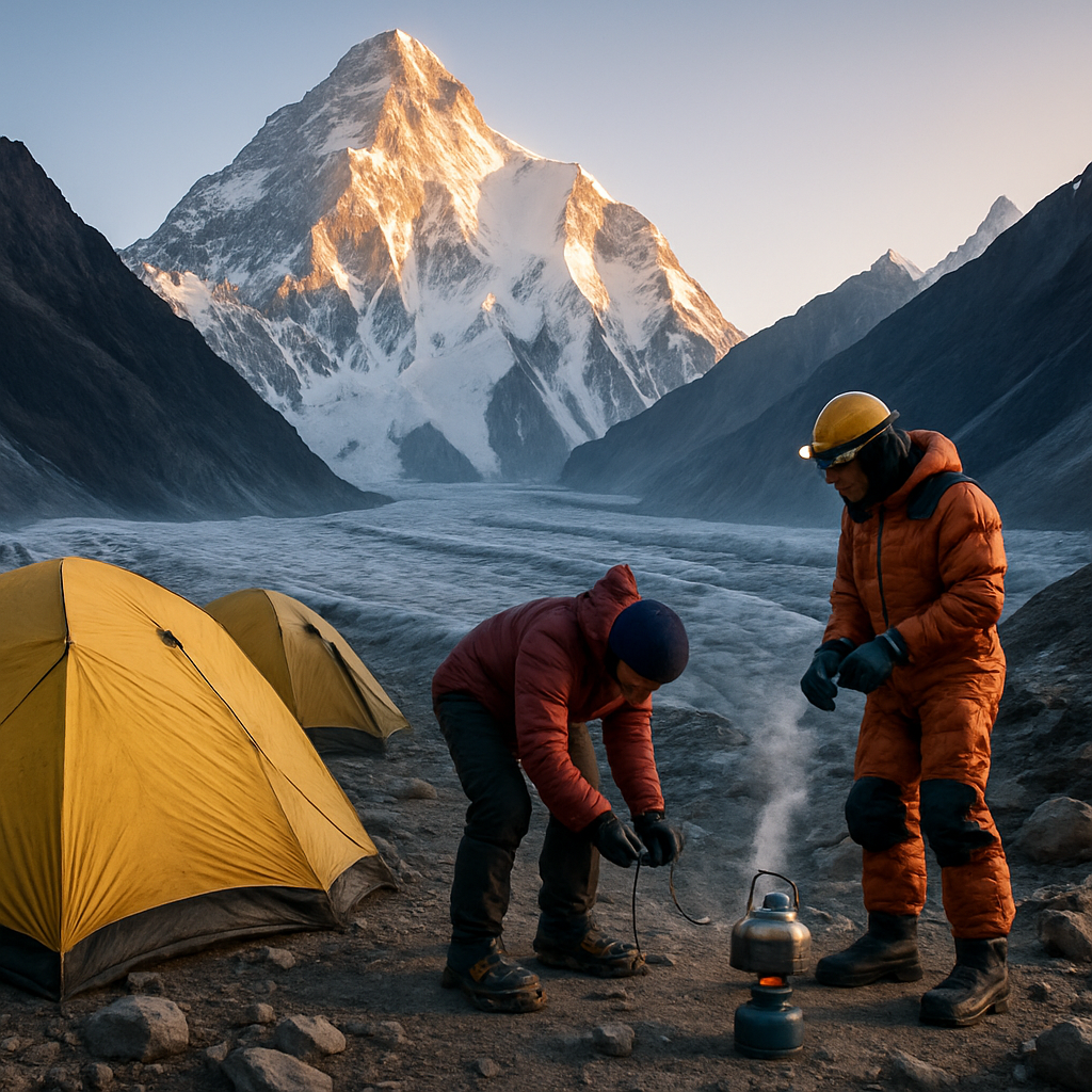 K2 Base Camp Morning On The Godwin Austen Glacier diamonded painting kits
