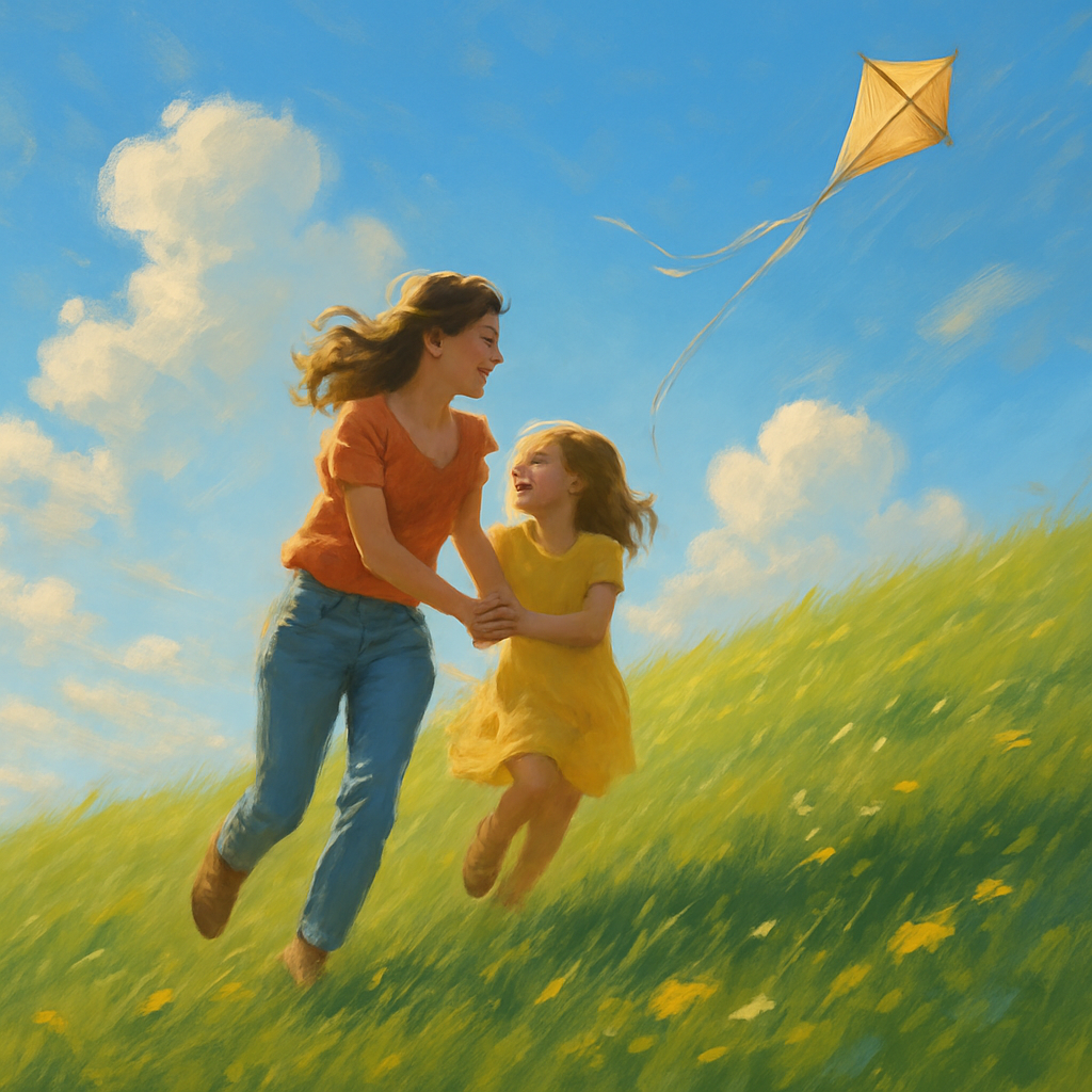 Kite Strings And Heartstrings On A Breezy Hill DIY paint by diamonds