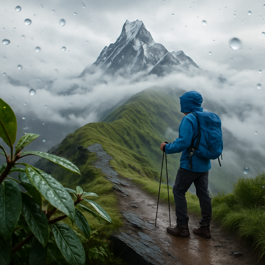 Monsoon Break At Machapuchare Above Mardi Himal Ridge DIY paint by diamonds