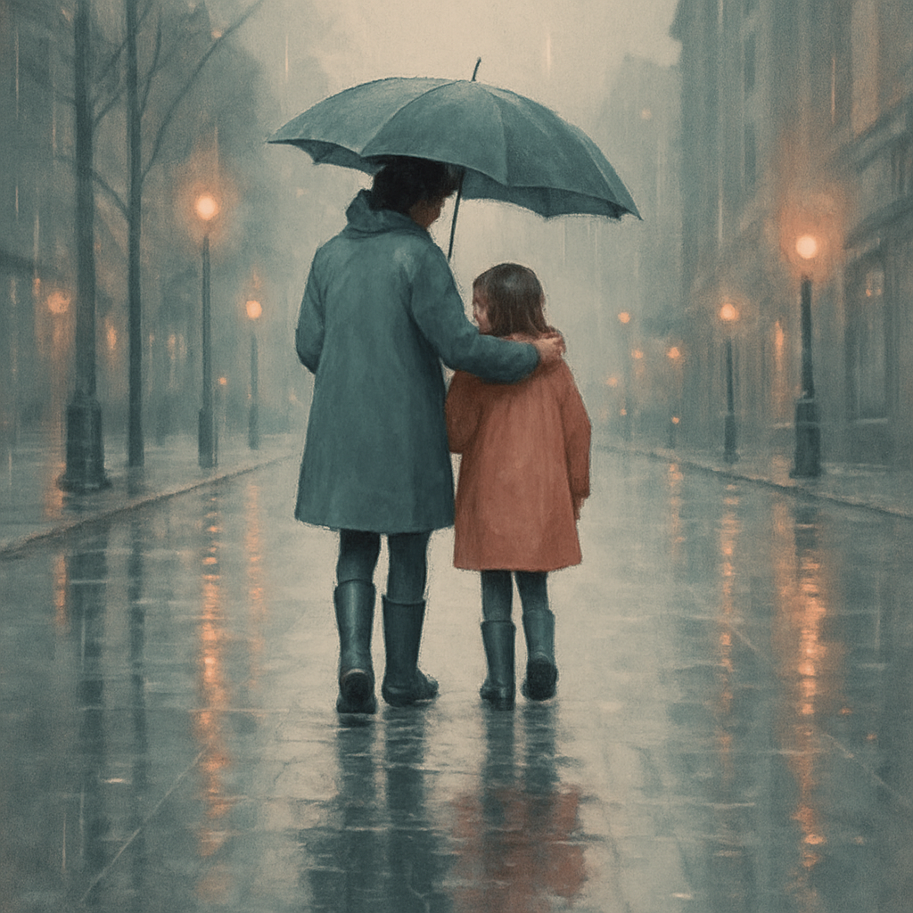 Raincoat Parade Under A Single Umbrella Of Trust Paint by diamonds art