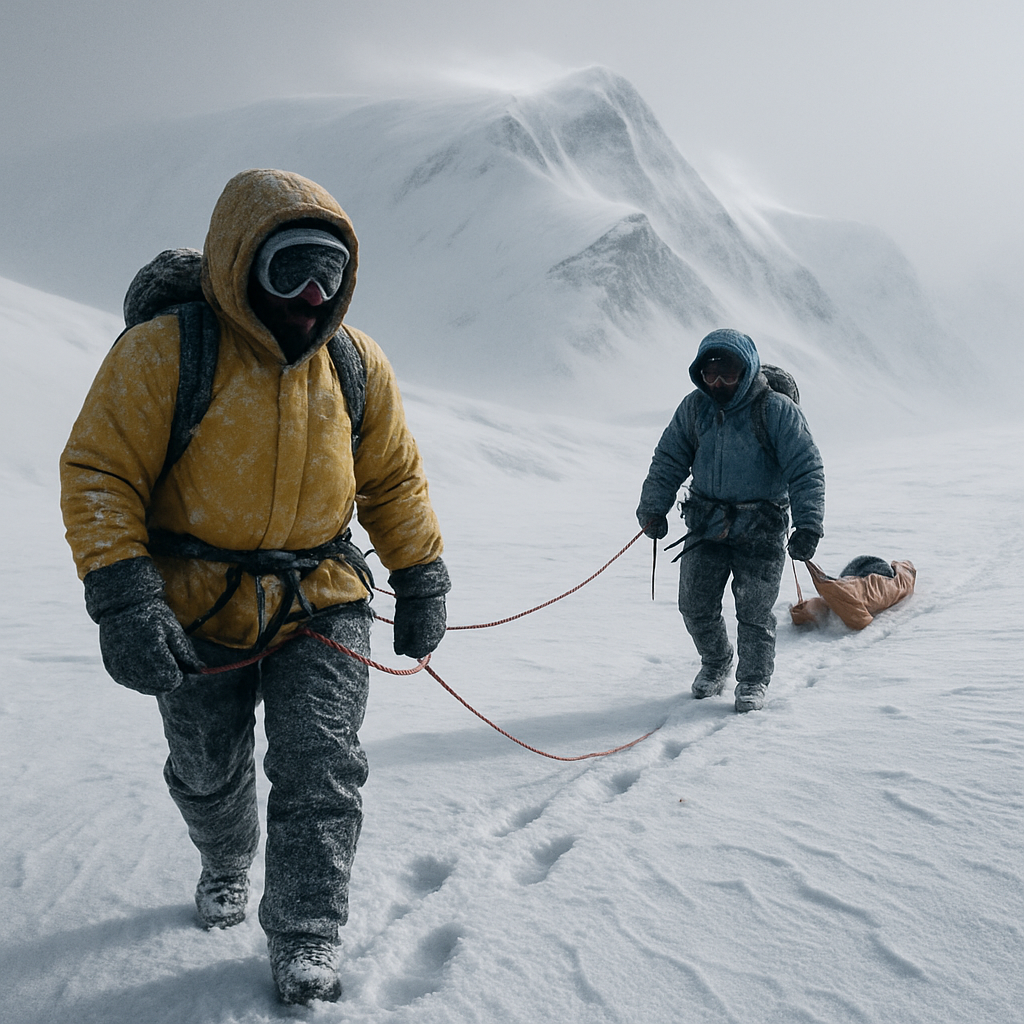 Denali Ridge In Spindrift From The Kahiltna Glacier paint by diamond