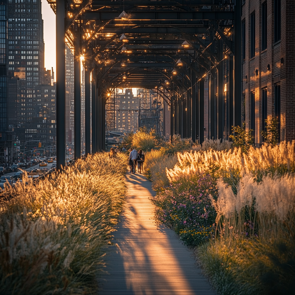 The High Line New York City United States paint by color