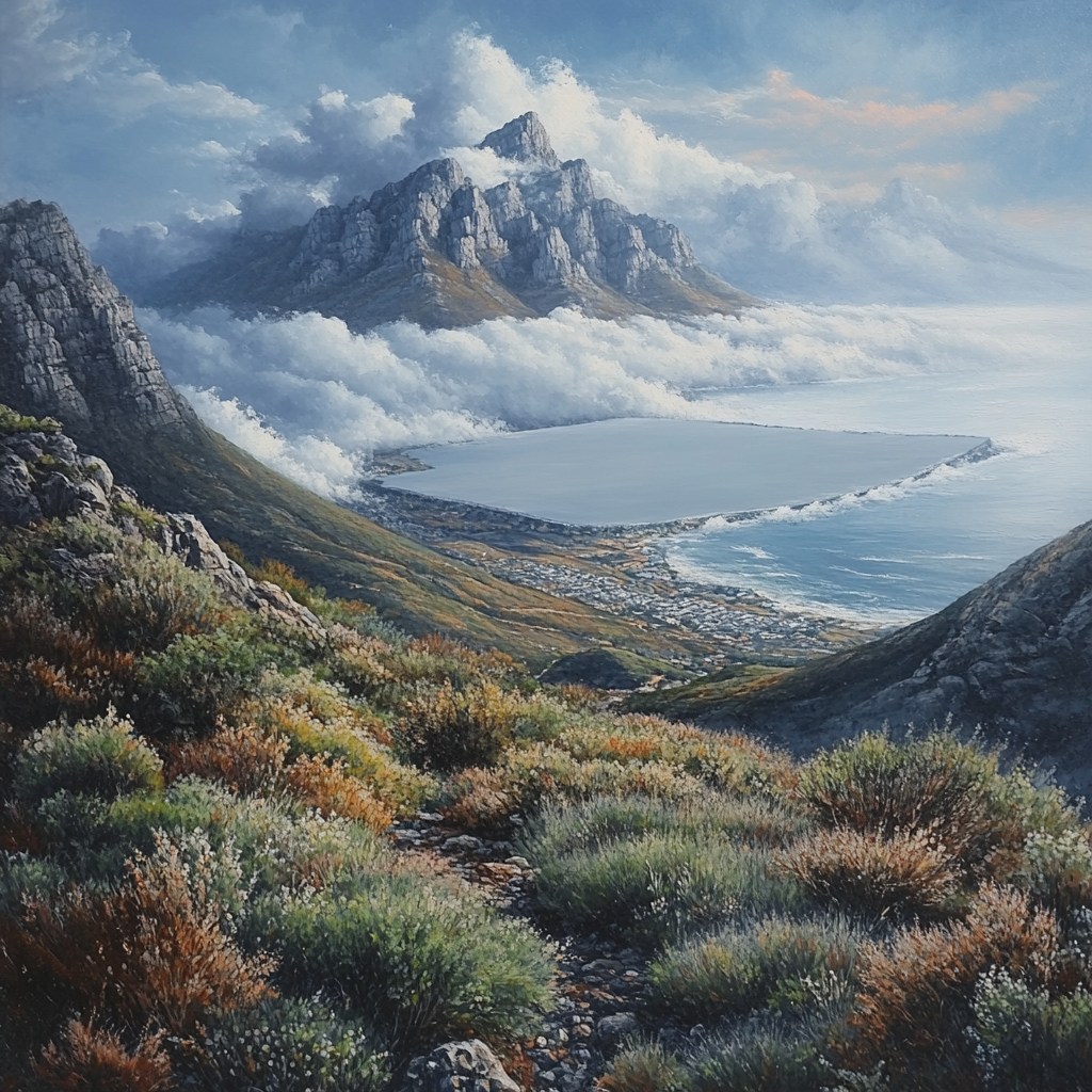 Table Mountain Cape Town South Africa Paint by diamonds art