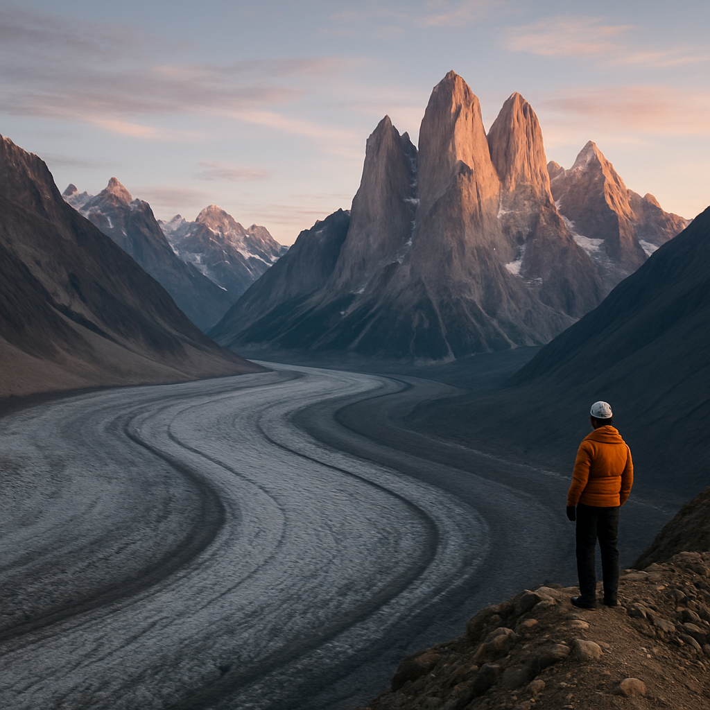 Dawn Over The Baltoro Glacier And Trango Towers diamonded painting kits