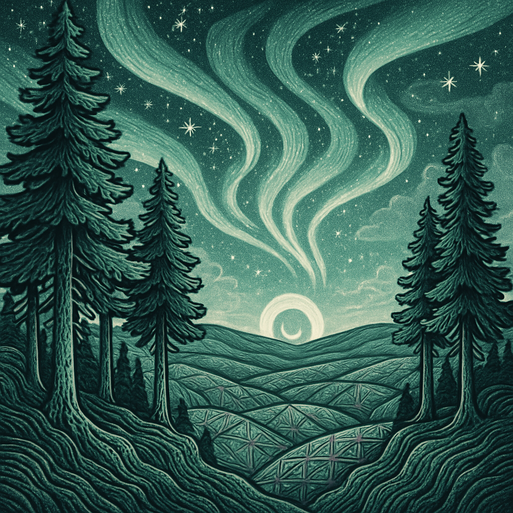 Aurora Loom Over Cedar Ridge paint by diamonds