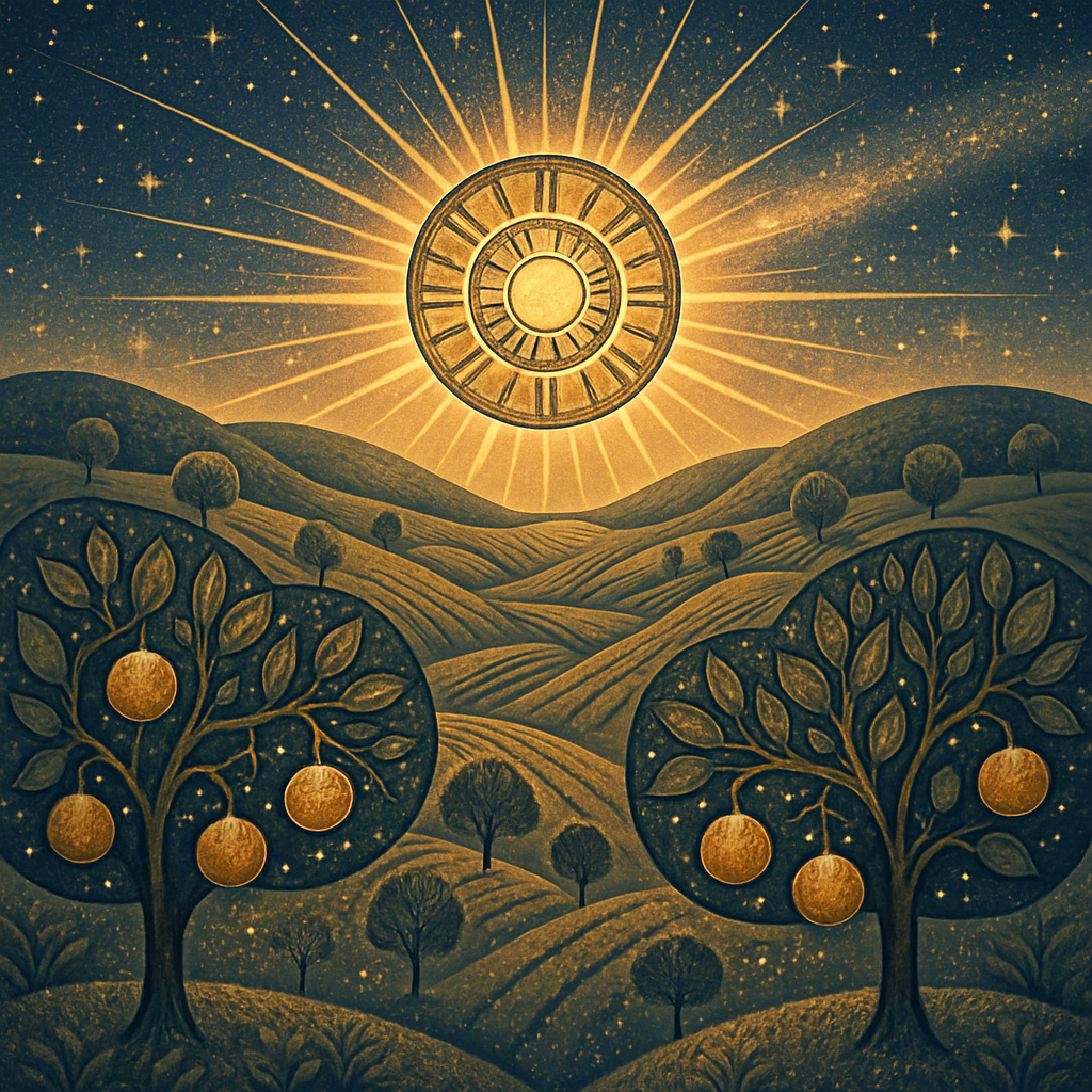 Sunwheel Orchard Beyond The Milky Hills Paint by diamonds kits