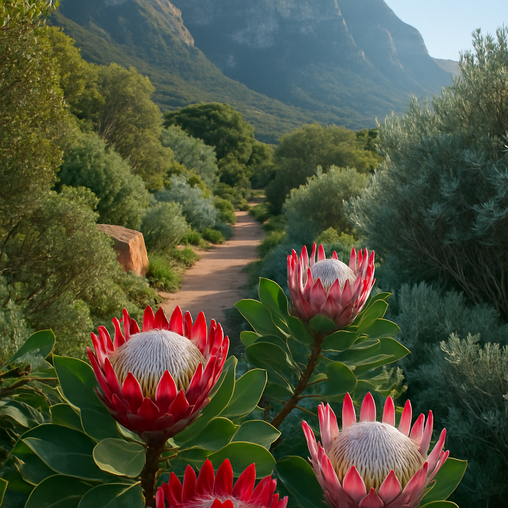 Kirstenbosch Protea Hillside paint by color