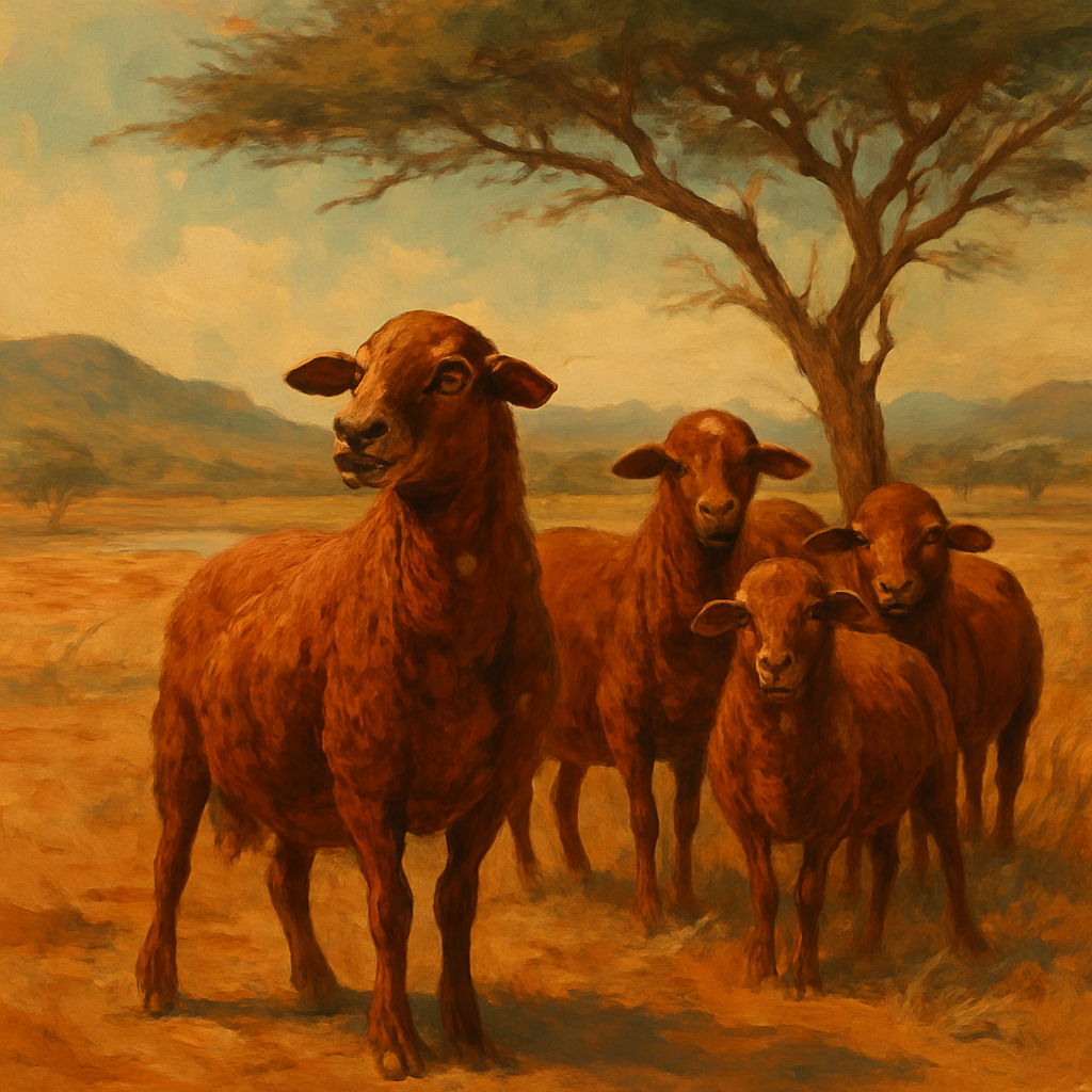 Red Maasai Sheep paint by color