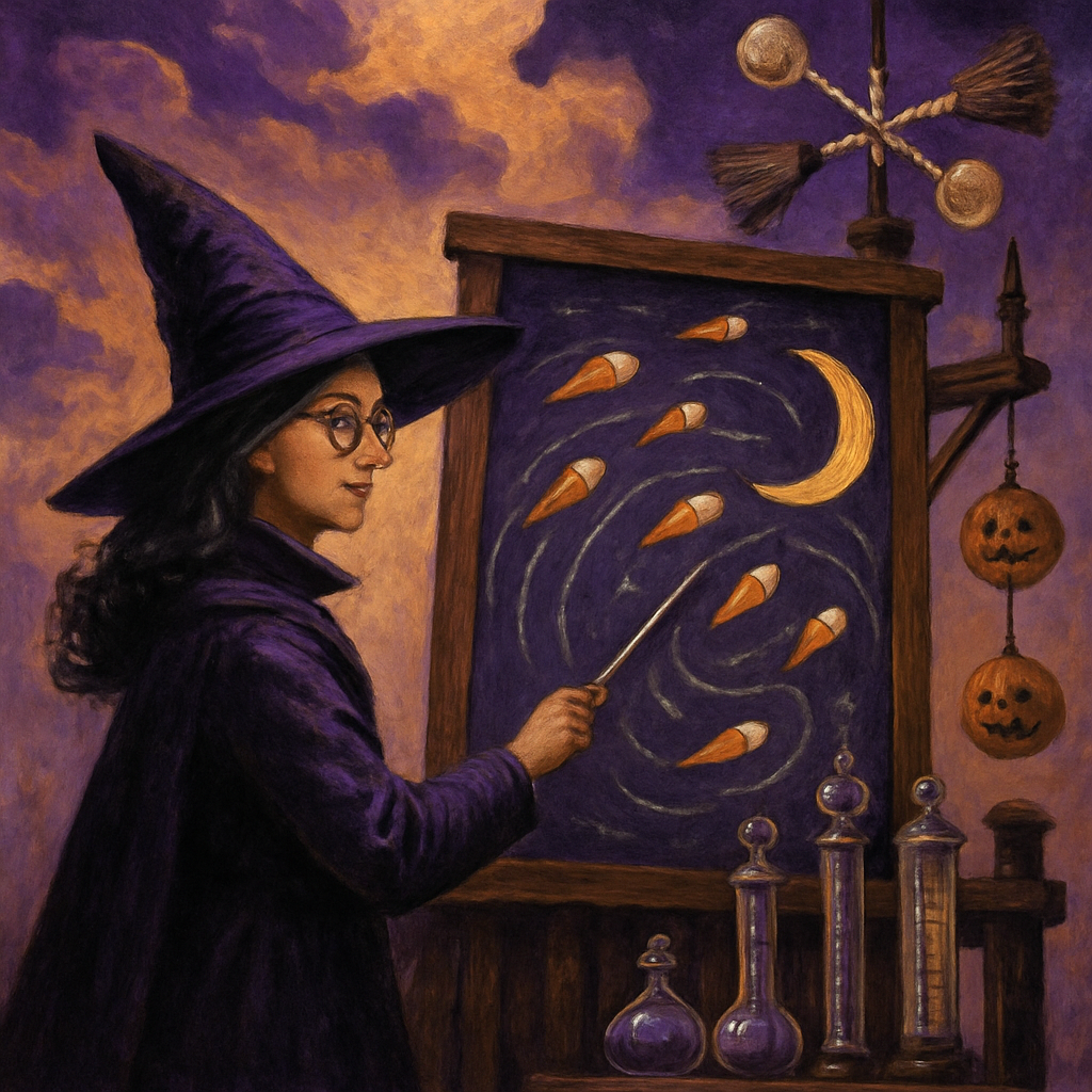 Candy Corn Meteorologist At The Midnight Forecast Tower Paint by diamonds art