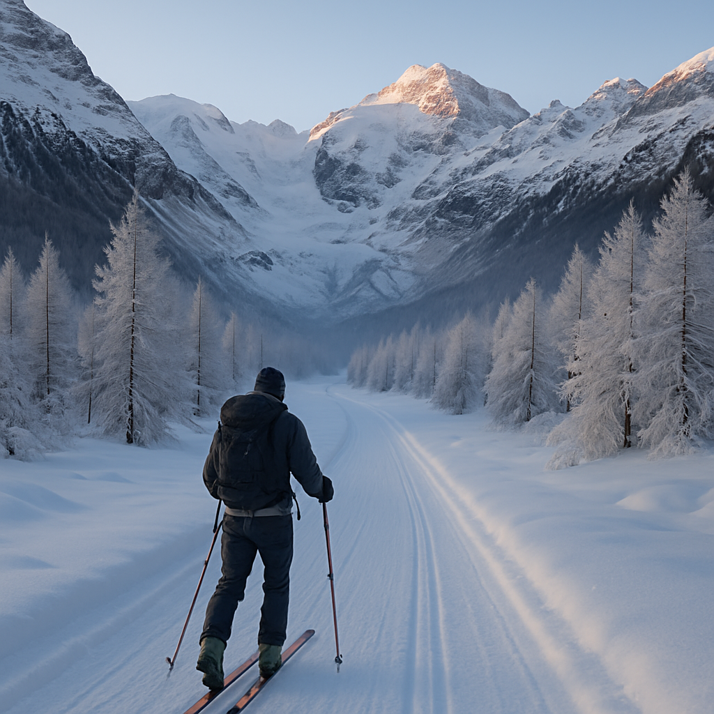 Winter Sunrise On The Bernina Range From Morteratsch Valley Paint by diamonds kits
