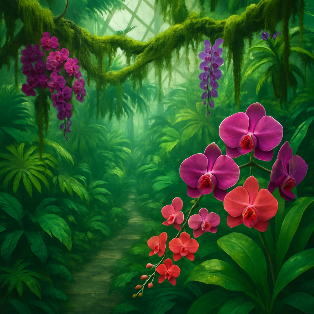 Orchid Cloud Forest Conservatory painting diamond kit
