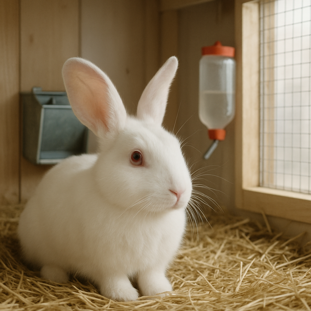 New Zealand White Rabbit paint by color