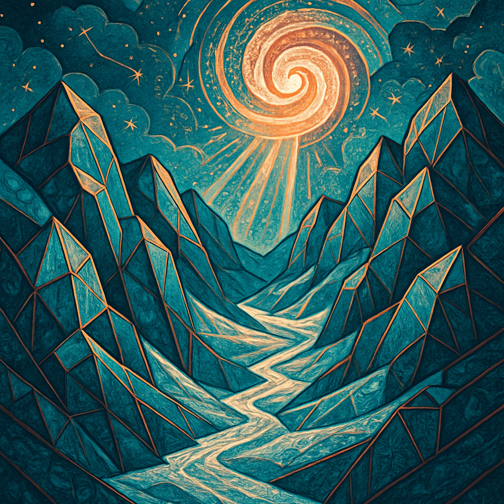 Crystal Pass Where Mountains Meet A Star Forge Paint by diamonds kits