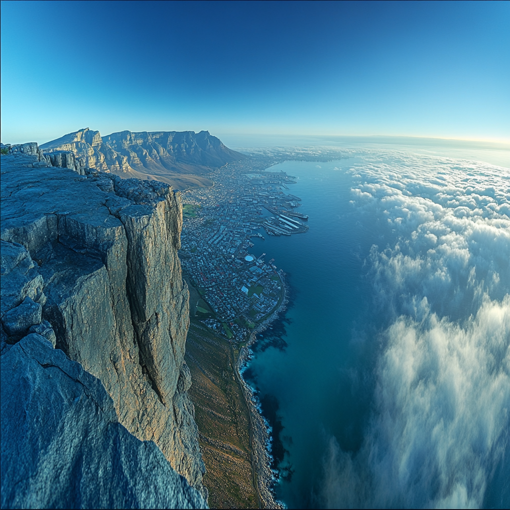 Table Mountain Cape Town South Africa Paint by diamonds art