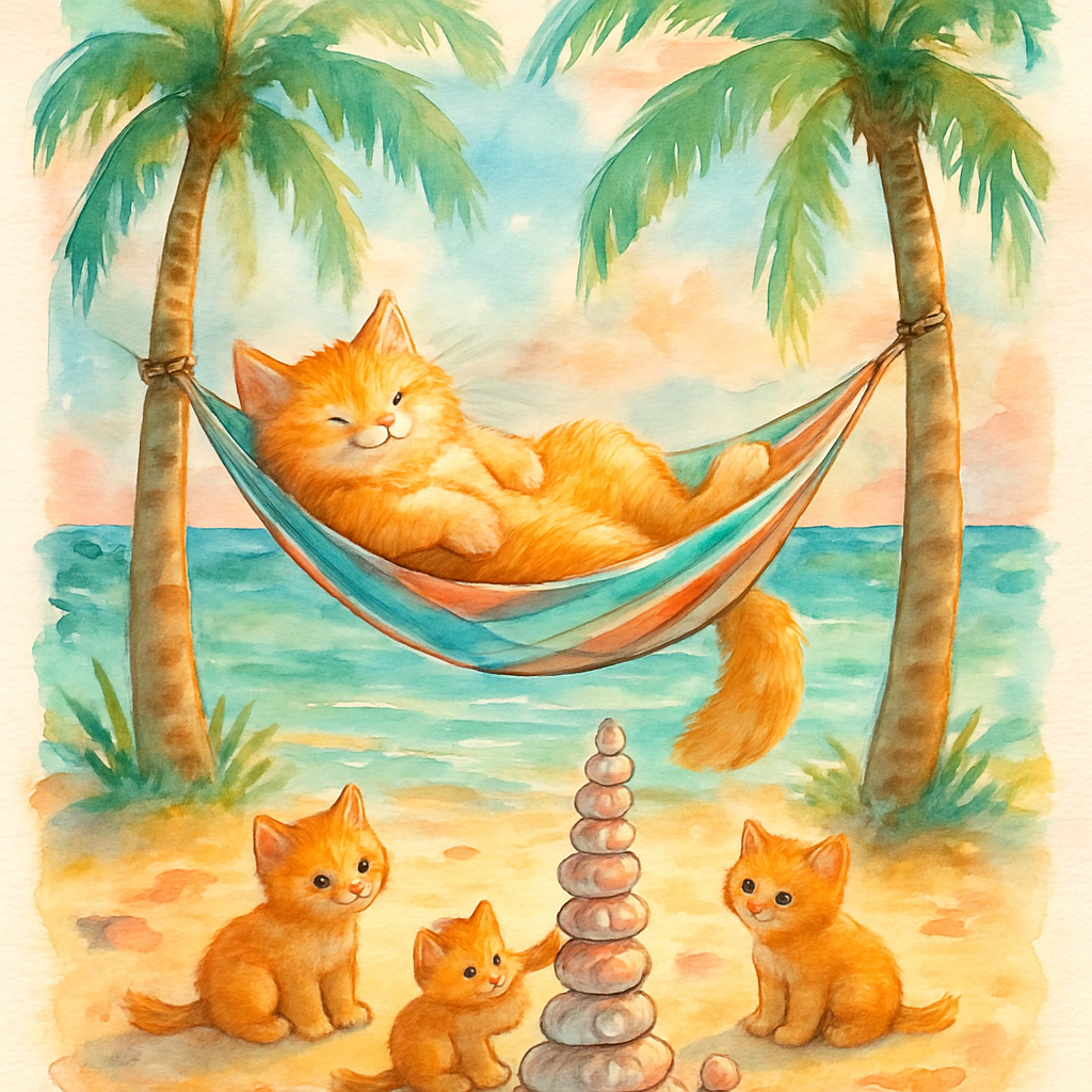 Coconut Lagoon Hammock Siesta diamond painting