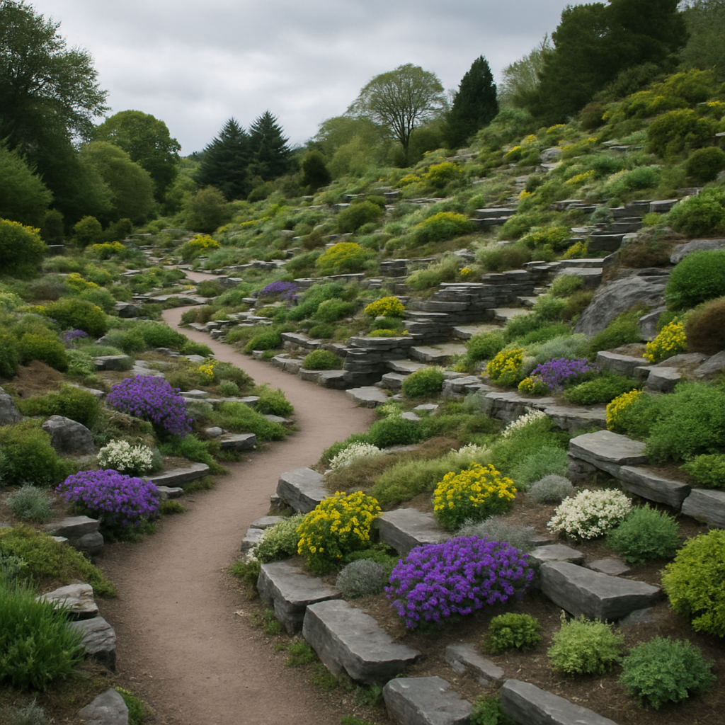 Royal Botanic Garden Edinburgh Rock Garden Spring Textures Painting by diamonds kit