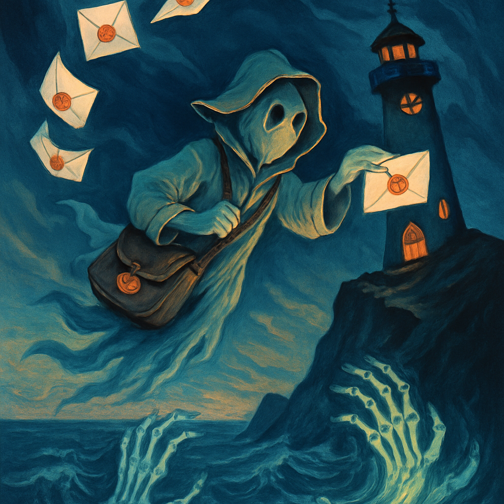 Moonlit Mail Carrier Of The Haunted Coast painting diamond kit
