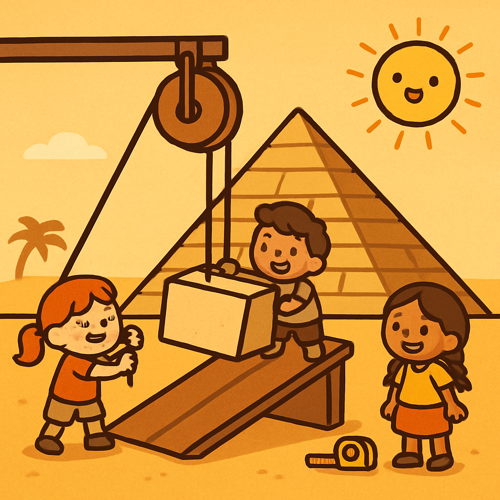 Pyramids And Pulley Power Playground Painting by diamonds kit