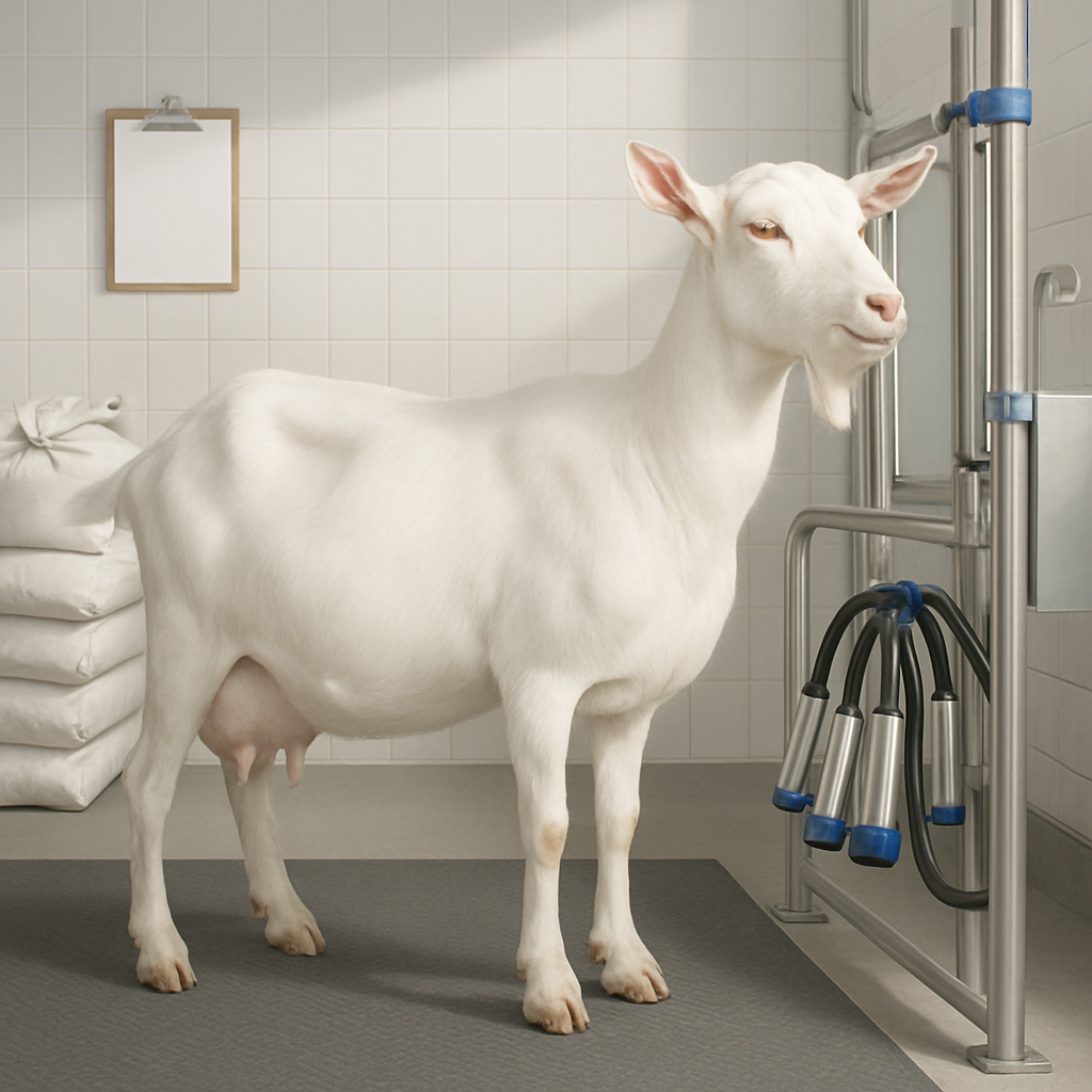 Saanen Goat paint by diamond