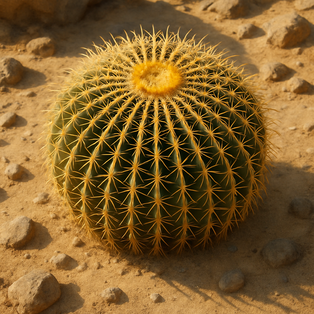 Echinocactus Grusonii Golden Barrel Cactus Desert Geometry diamond painting