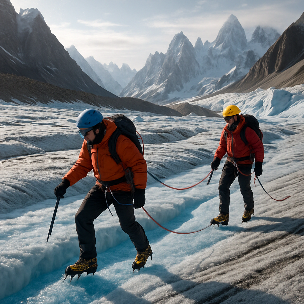Karakoram Icefall Roped Team On The Baltoro Glacier Morning diamonded painting kits