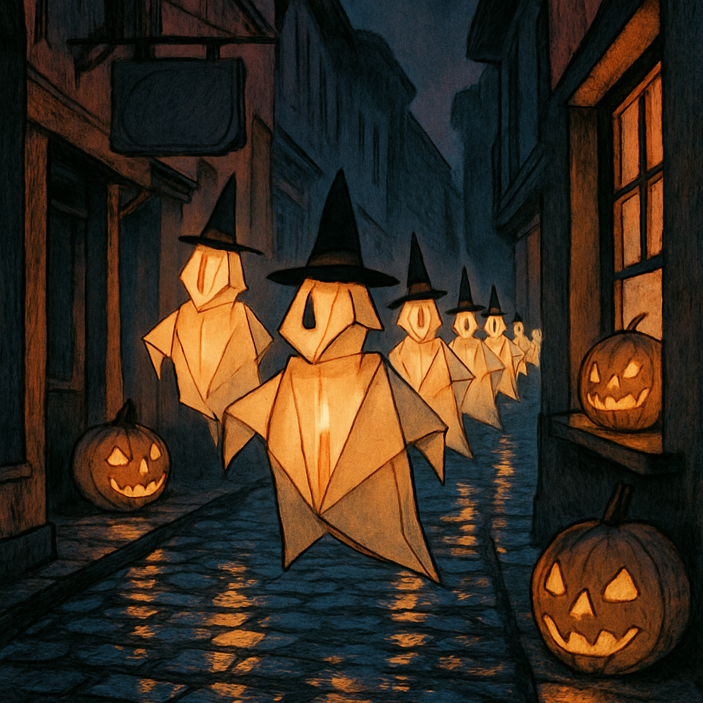 The Silent Parade Of Paper Lantern Phantoms diamonded painting kits