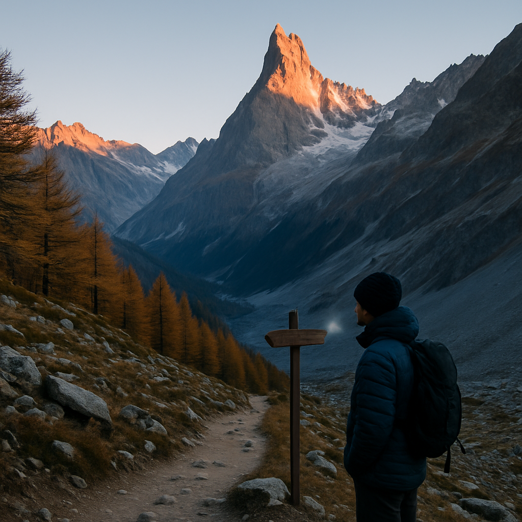 Alpenglow On Dent Du Geant Above The Val Ferret diamond painting