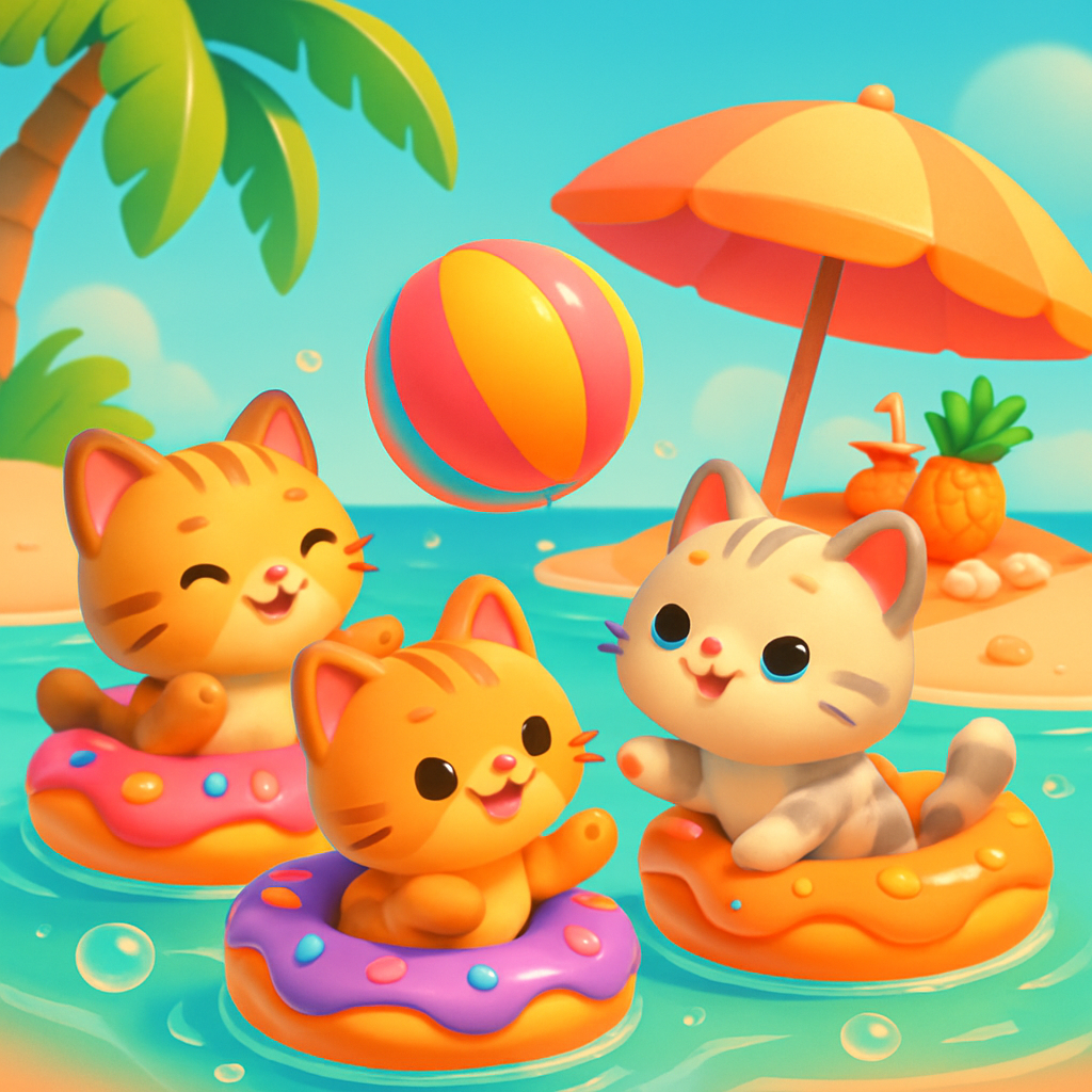 Coral Lagoon Floatie Parade diamond painting