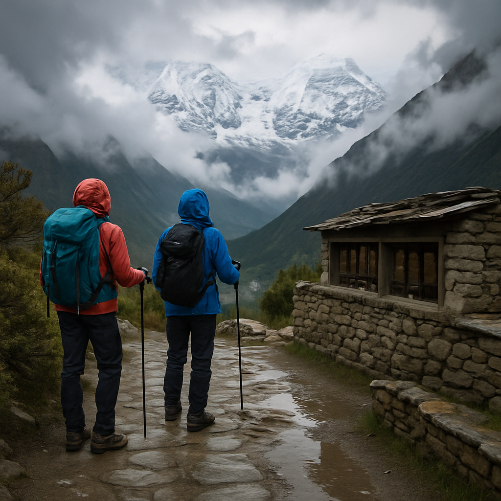 Monsoon Break On The Annapurna Circuit Above Manang diamond painting
