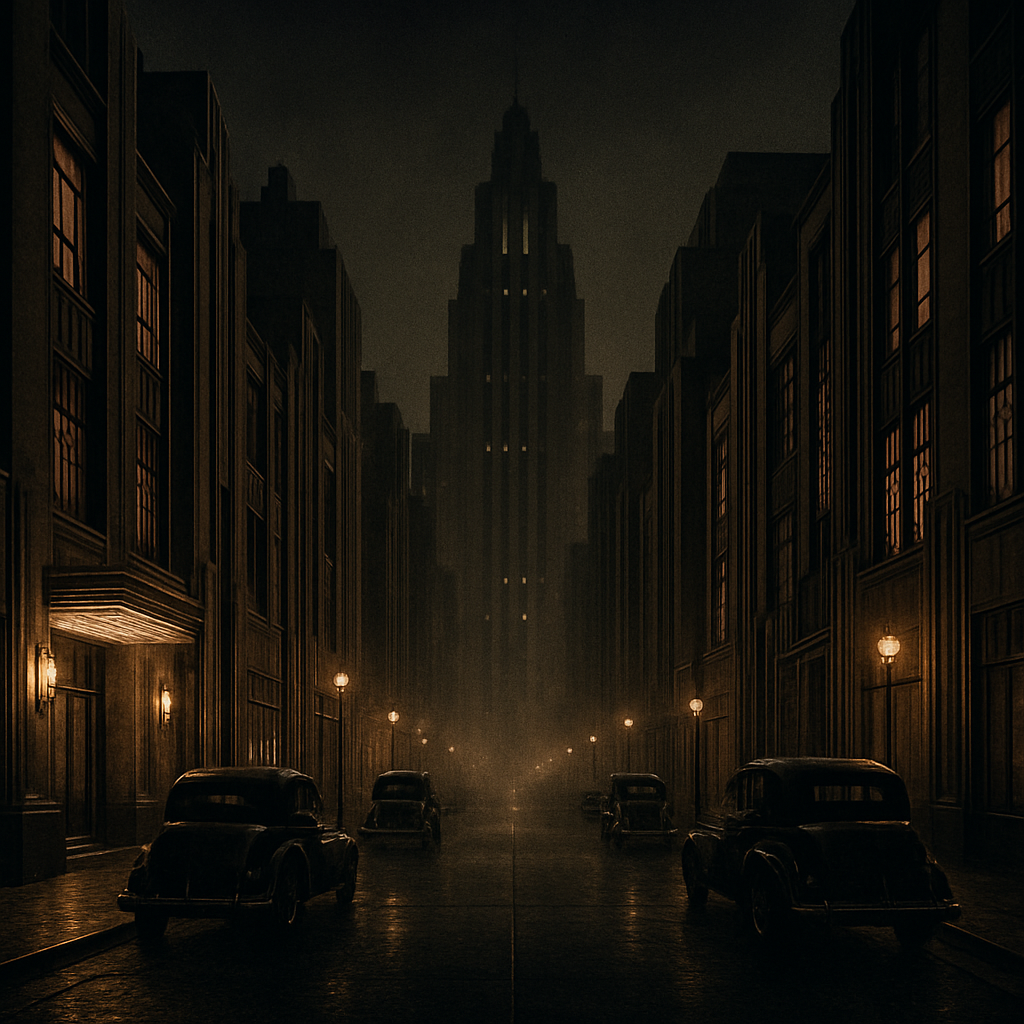 Art Deco Boulevard In Midnight Blue paint by diamond