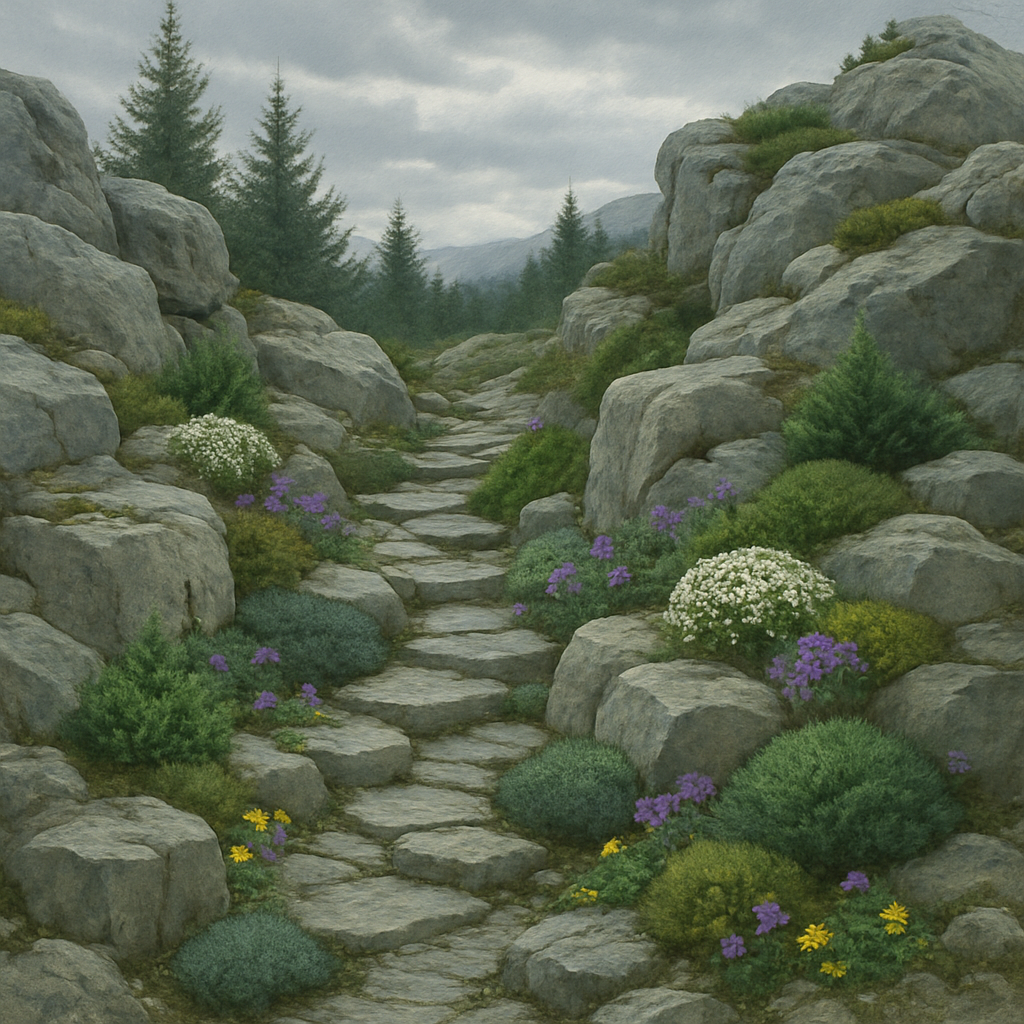 Royal Botanic Garden Edinburgh Scotland Rock Garden Painting by diamonds kit