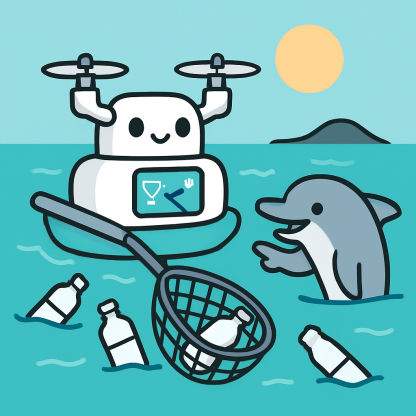 Ocean Cleanup Drone Patrol paint by diamonds