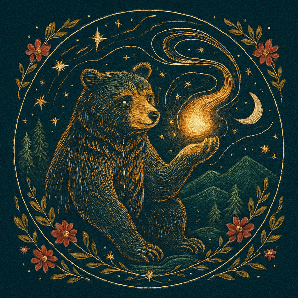 Bear Of The Comet Hearth Spiral paint by diamond