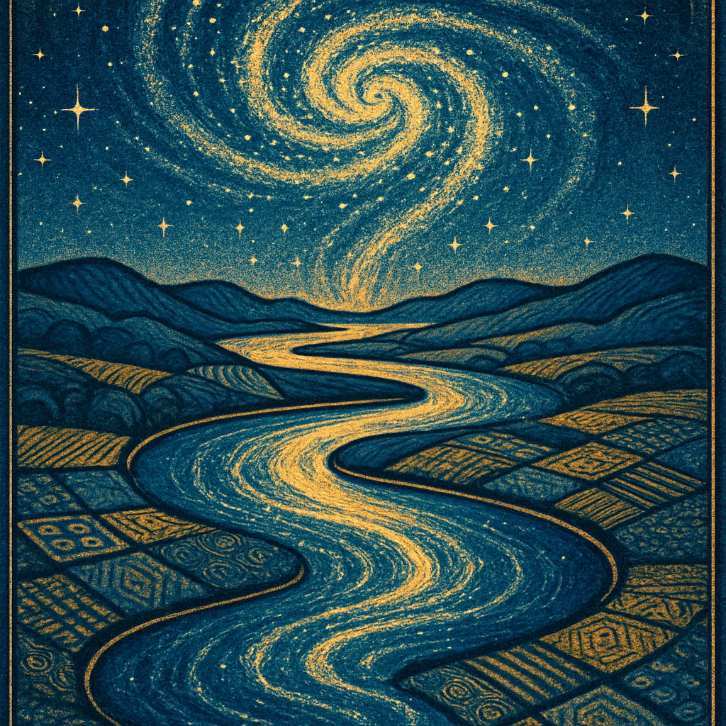 The River That Mirrors A Spiral Galaxy Paint by diamonds kits