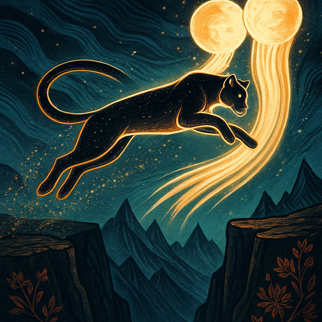 Mountain Lion Beneath The Twin Moons Torrent diamond painting