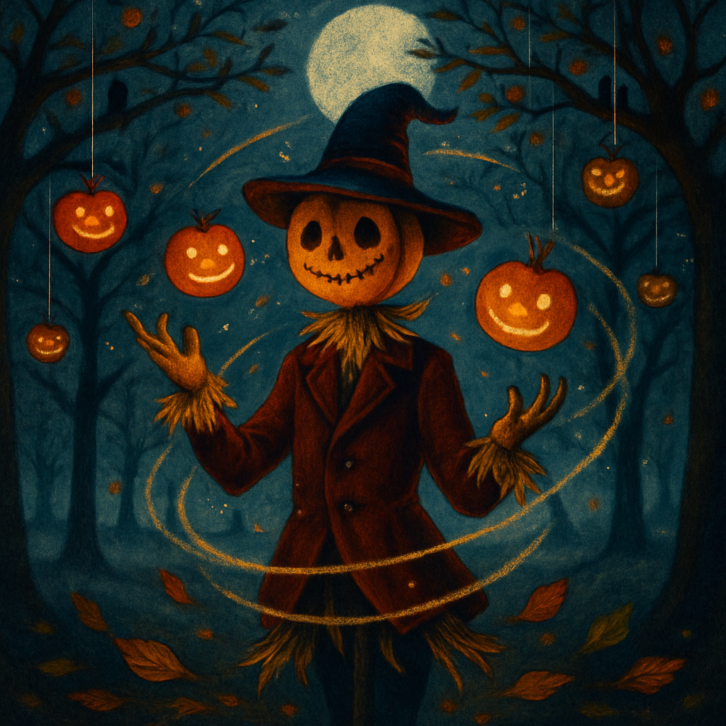 Midnight Orchard Of Floating Lantern Apples paint by diamonds